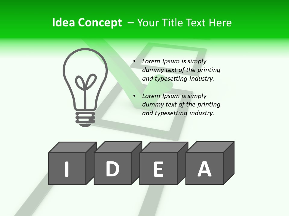 Selection White Symbol PowerPoint Template