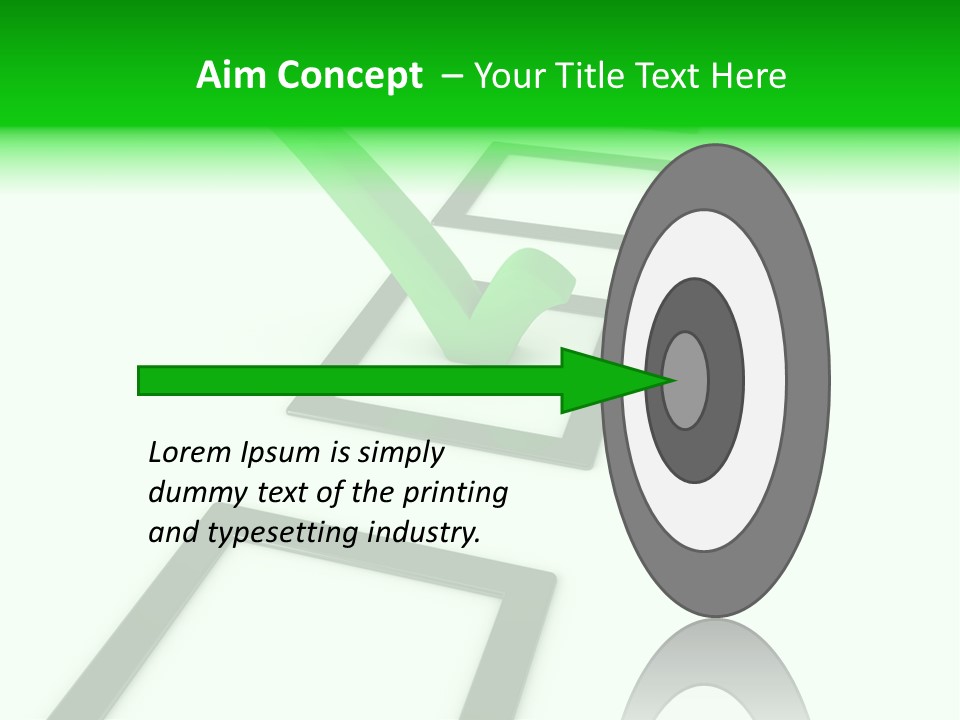 Selection White Symbol PowerPoint Template