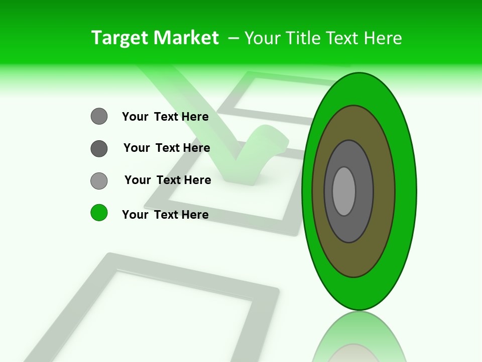 Selection White Symbol PowerPoint Template