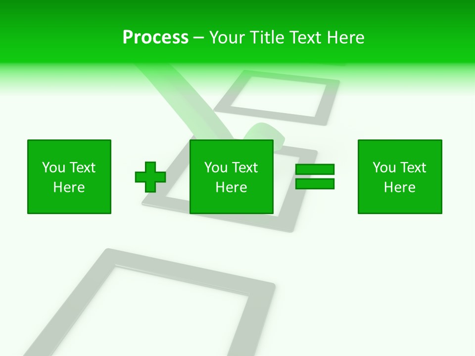 Selection White Symbol PowerPoint Template