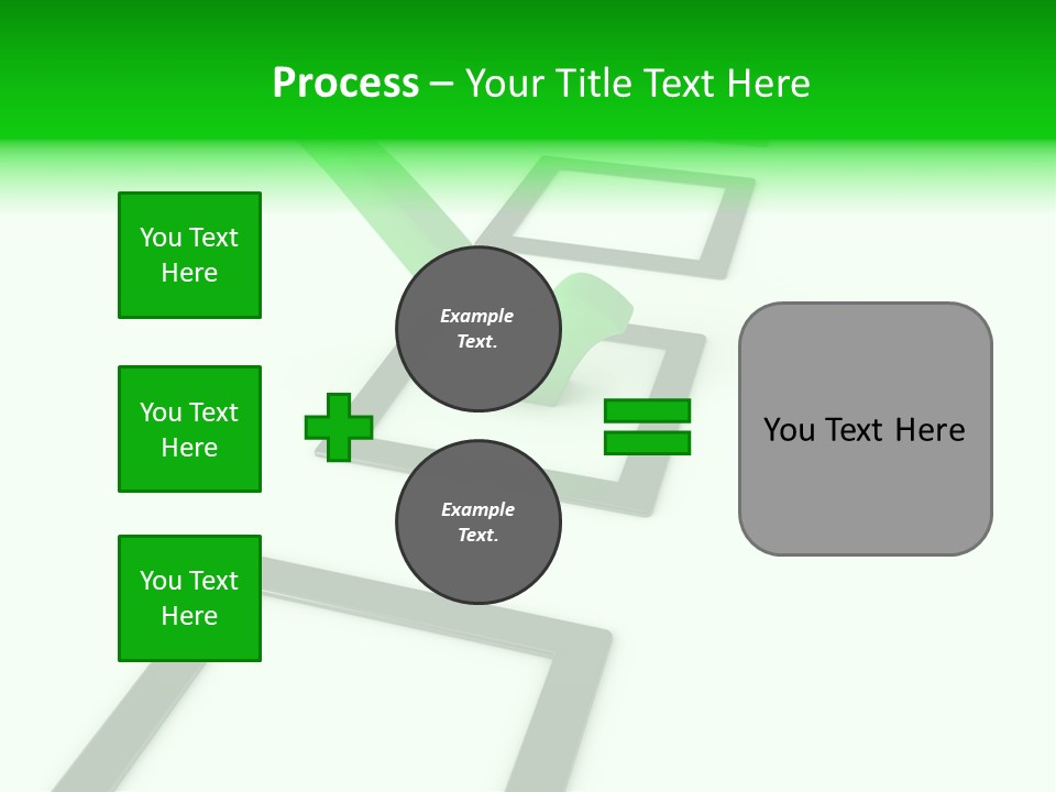 Selection White Symbol PowerPoint Template