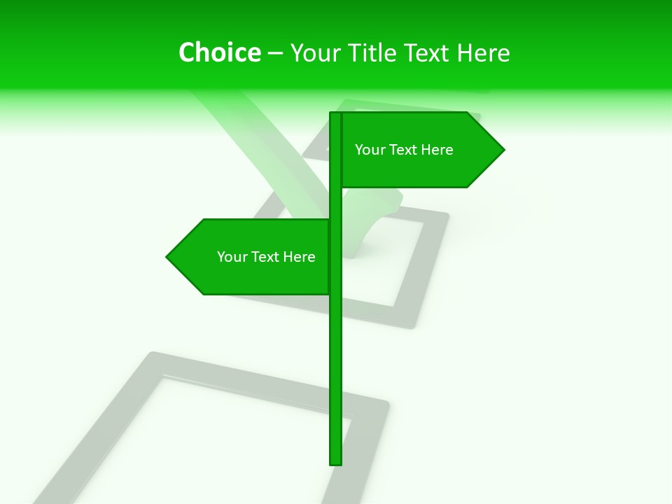 Selection White Symbol PowerPoint Template