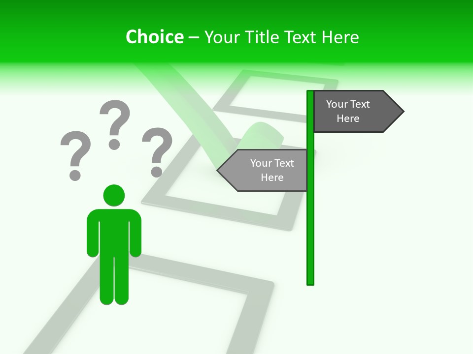 Selection White Symbol PowerPoint Template