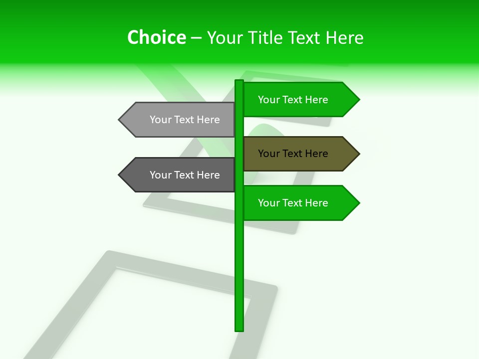 Selection White Symbol PowerPoint Template