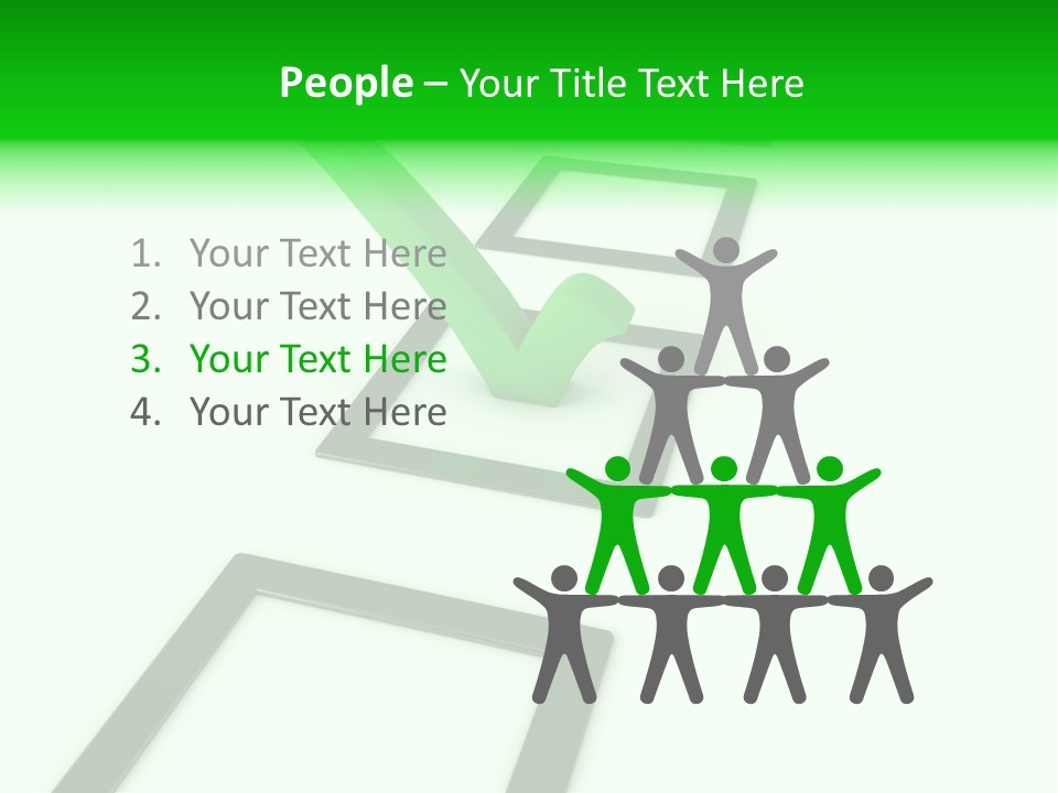 Selection White Symbol PowerPoint Template