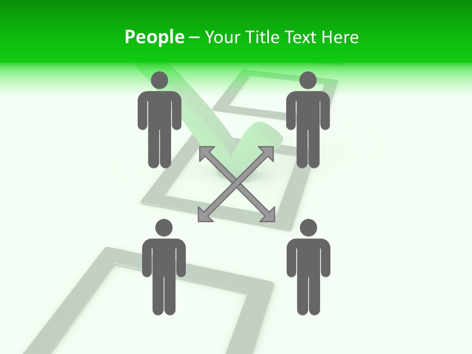 Selection White Symbol PowerPoint Template