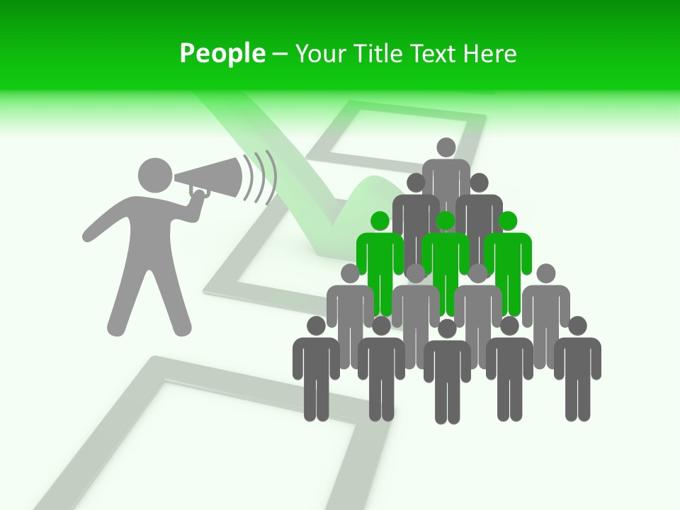 Selection White Symbol PowerPoint Template