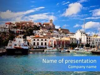 Island Water Panorama PowerPoint Template