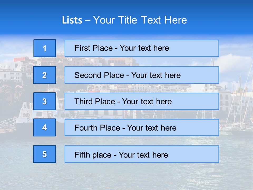 Island Water Panorama PowerPoint Template