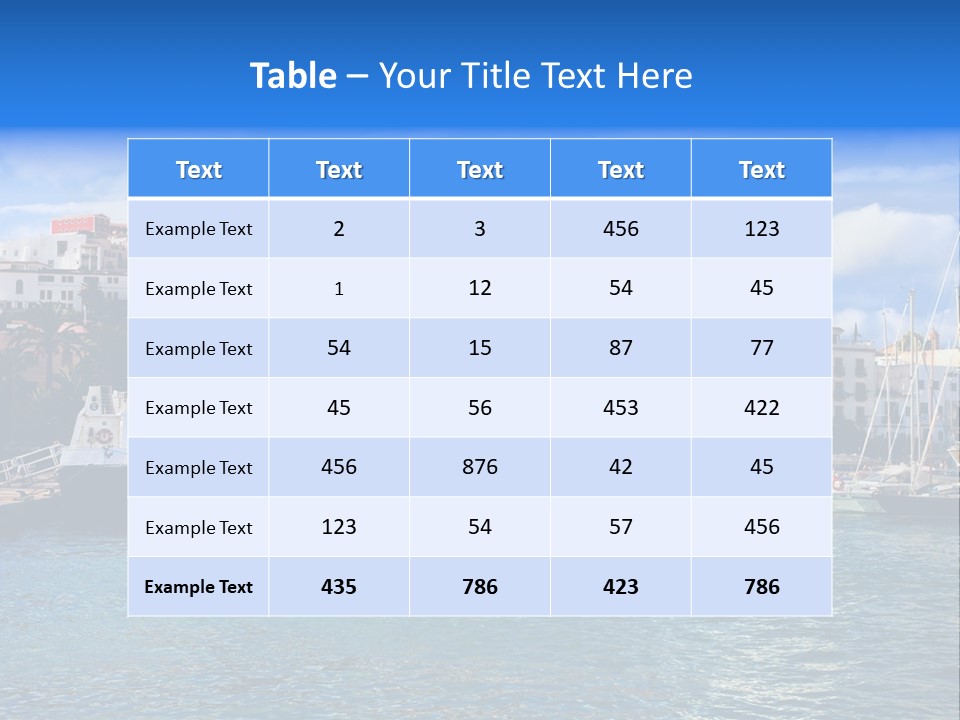 Island Water Panorama PowerPoint Template