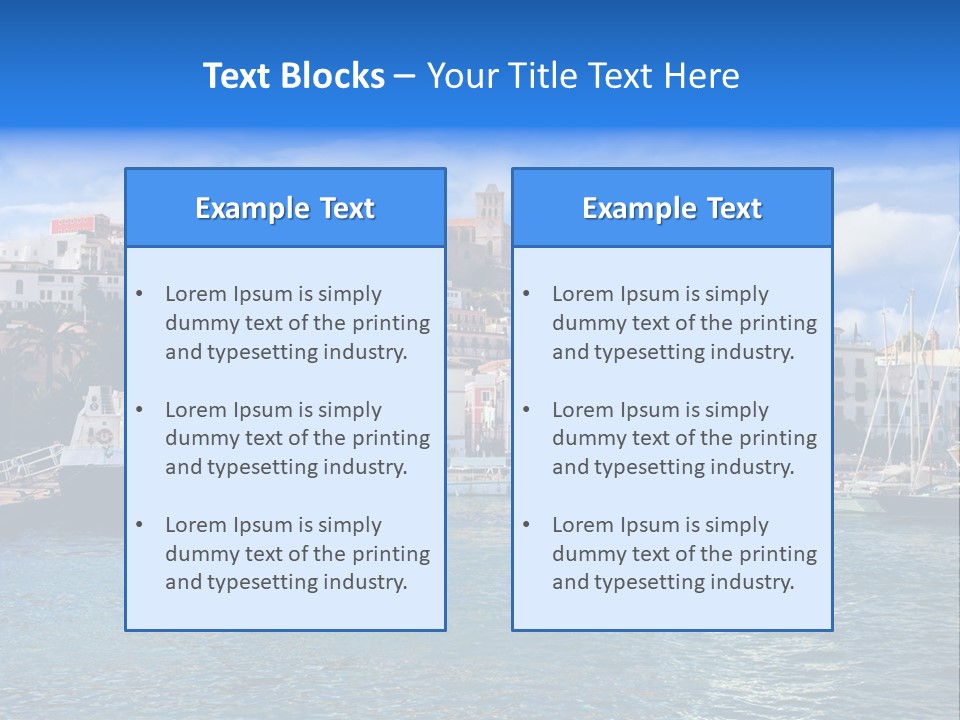 Island Water Panorama PowerPoint Template