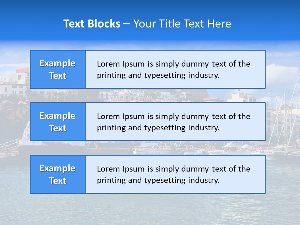 Island Water Panorama PowerPoint Template