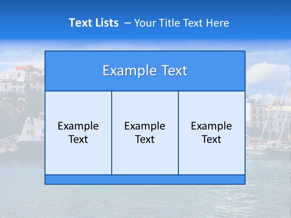 Island Water Panorama PowerPoint Template