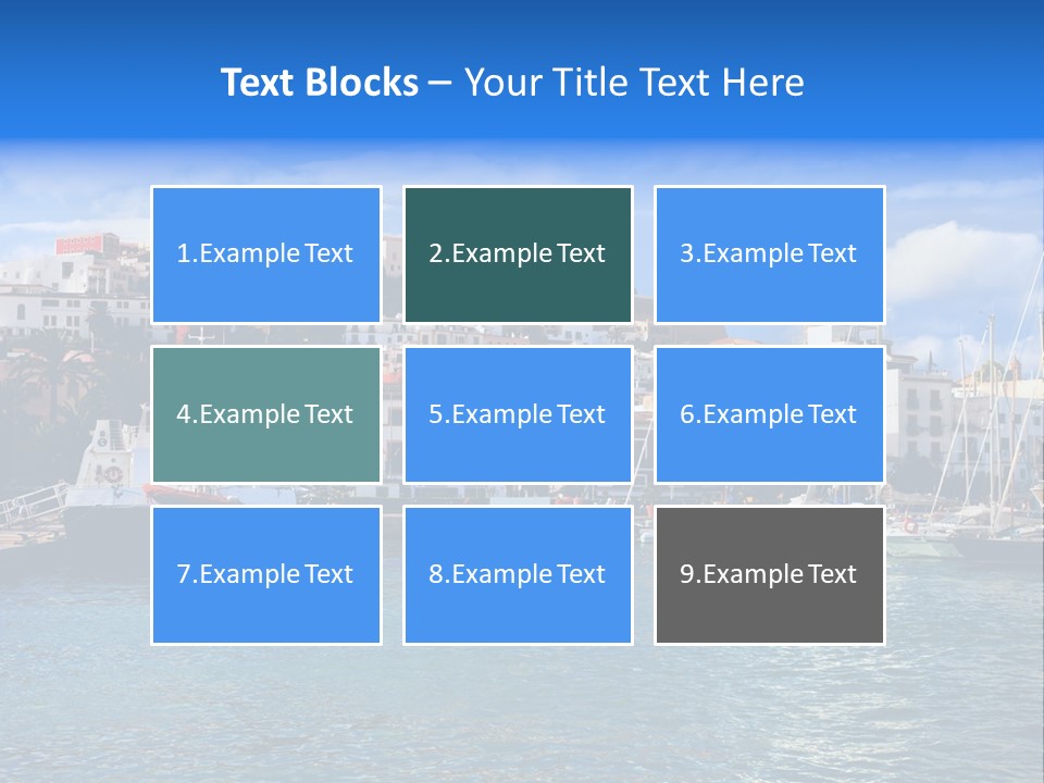 Island Water Panorama PowerPoint Template