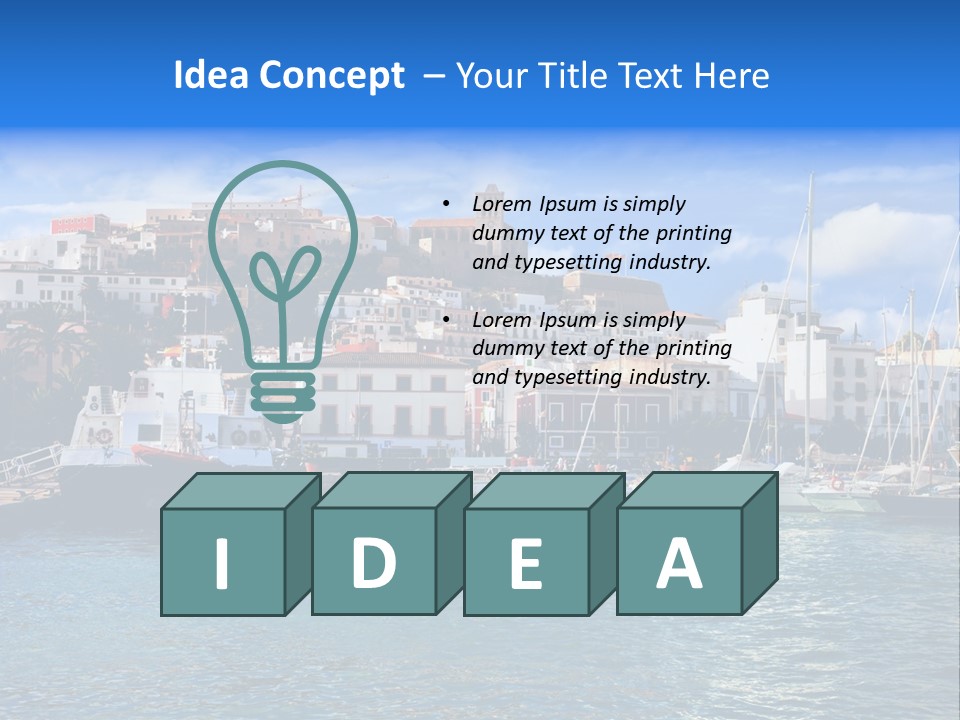 Island Water Panorama PowerPoint Template