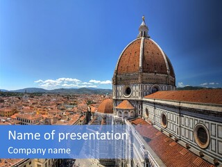 Cityscape Landmark Church PowerPoint Template