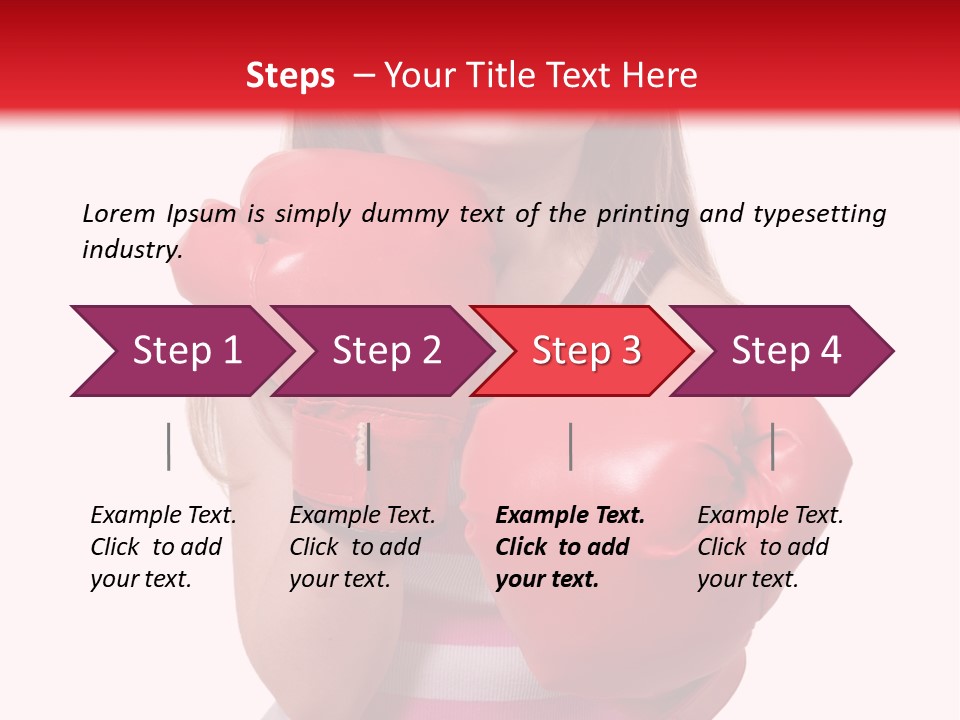 Throwing Confident Power PowerPoint Template