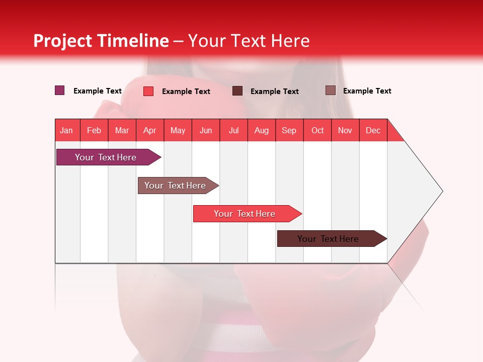 Throwing Confident Power PowerPoint Template