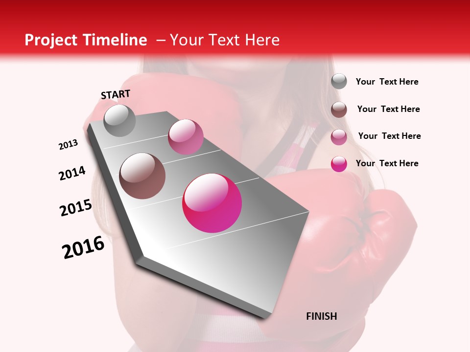 Throwing Confident Power PowerPoint Template