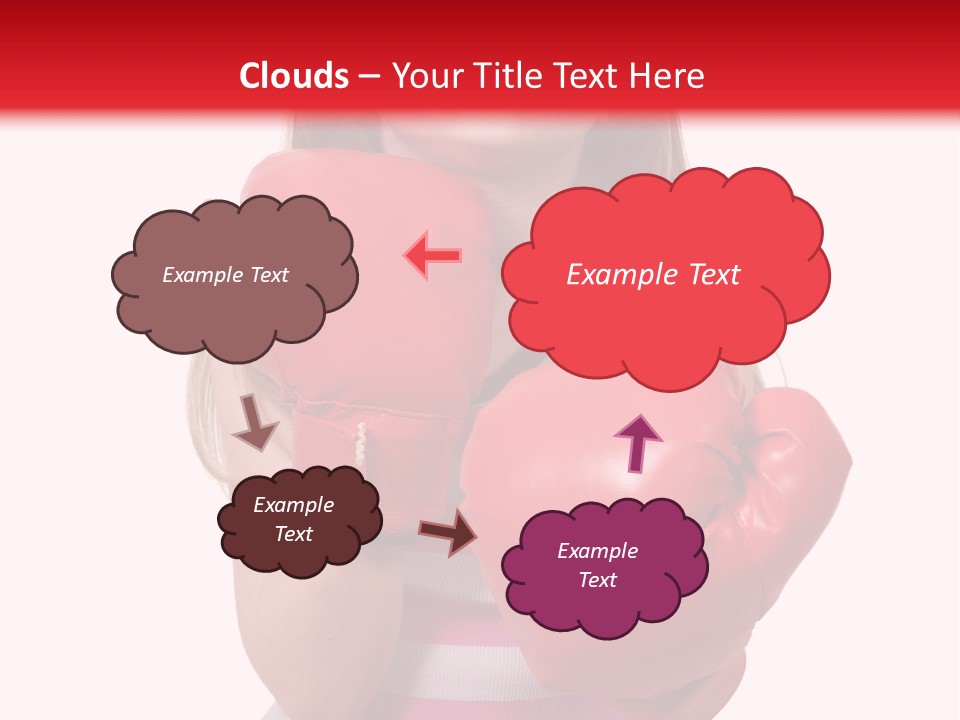 Throwing Confident Power PowerPoint Template