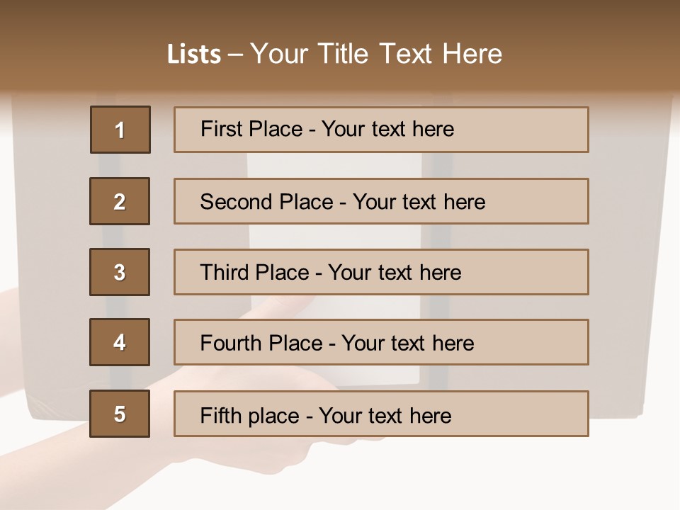 Delivering White Content PowerPoint Template