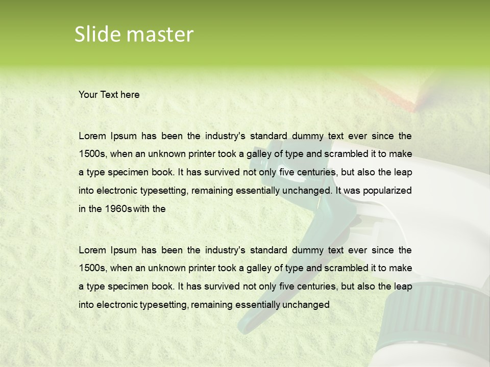 Bathroom Purity Household PowerPoint Template