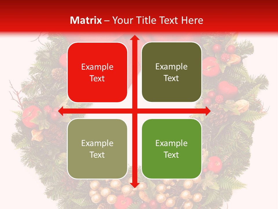 Decorated Plant Wreath PowerPoint Template