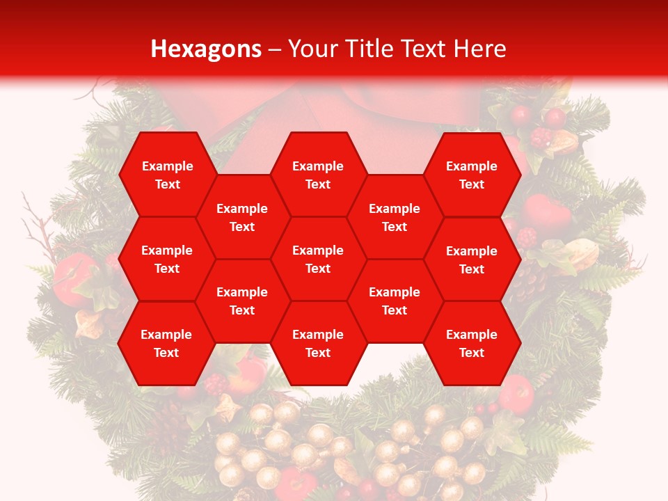 Decorated Plant Wreath PowerPoint Template