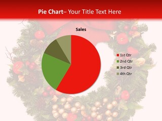 Decorated Plant Wreath PowerPoint Template