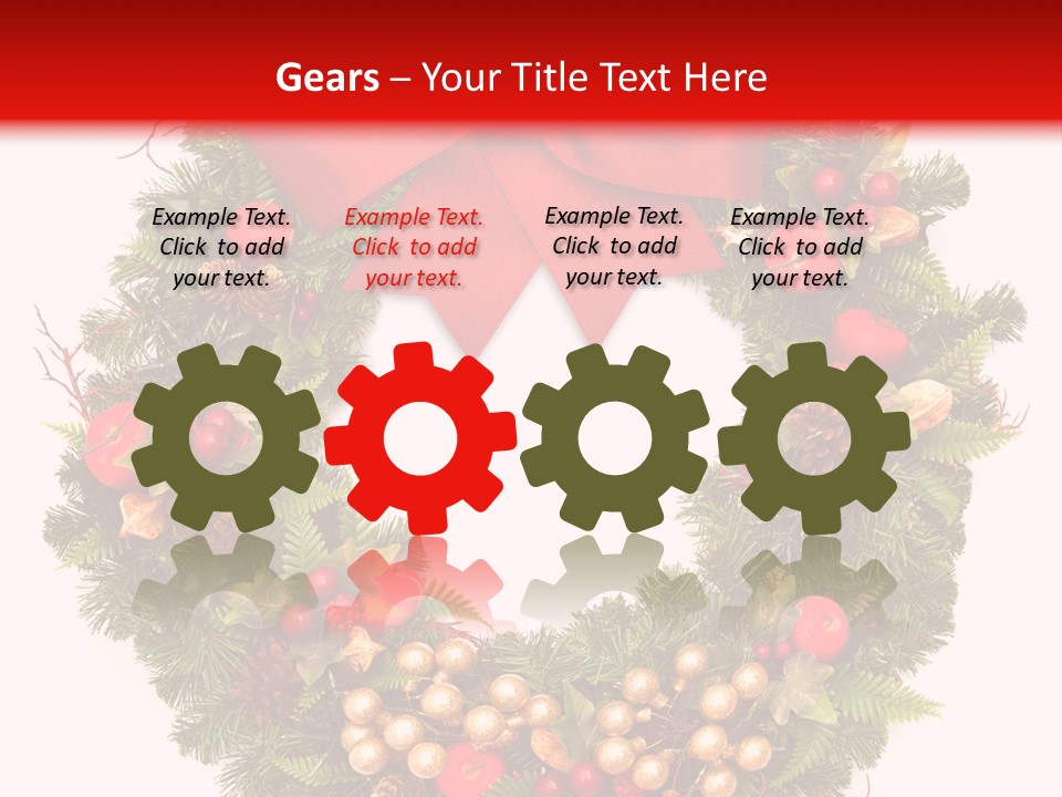 Decorated Plant Wreath PowerPoint Template