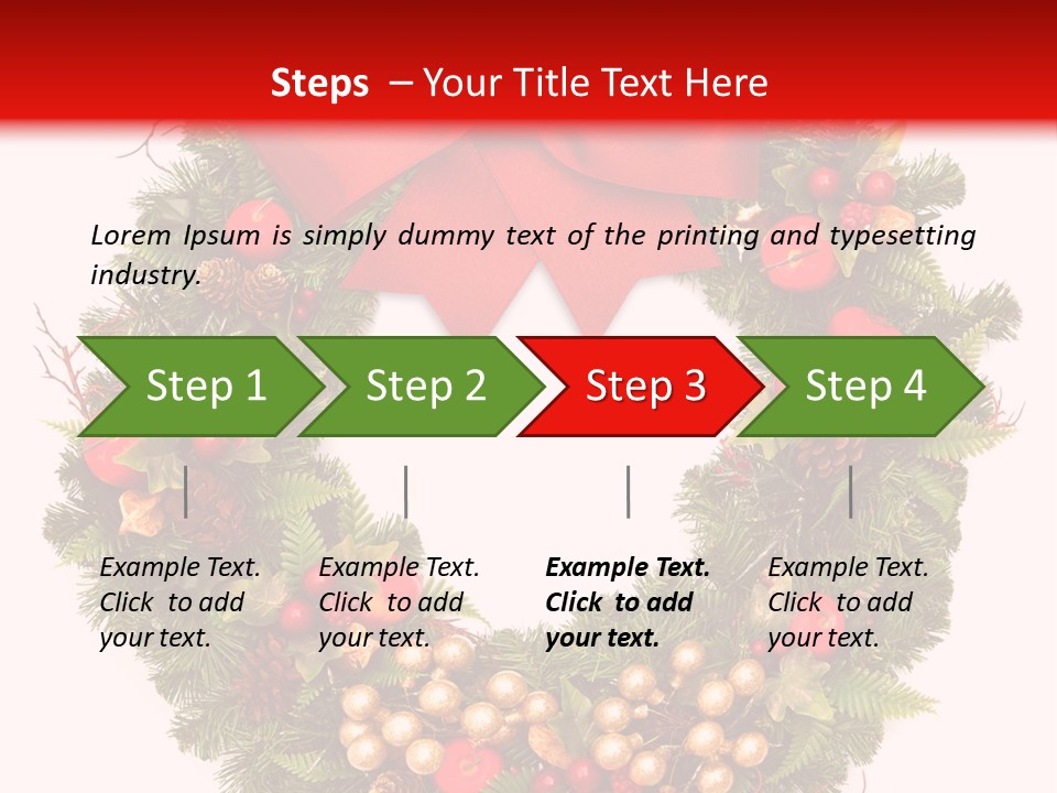 Decorated Plant Wreath PowerPoint Template
