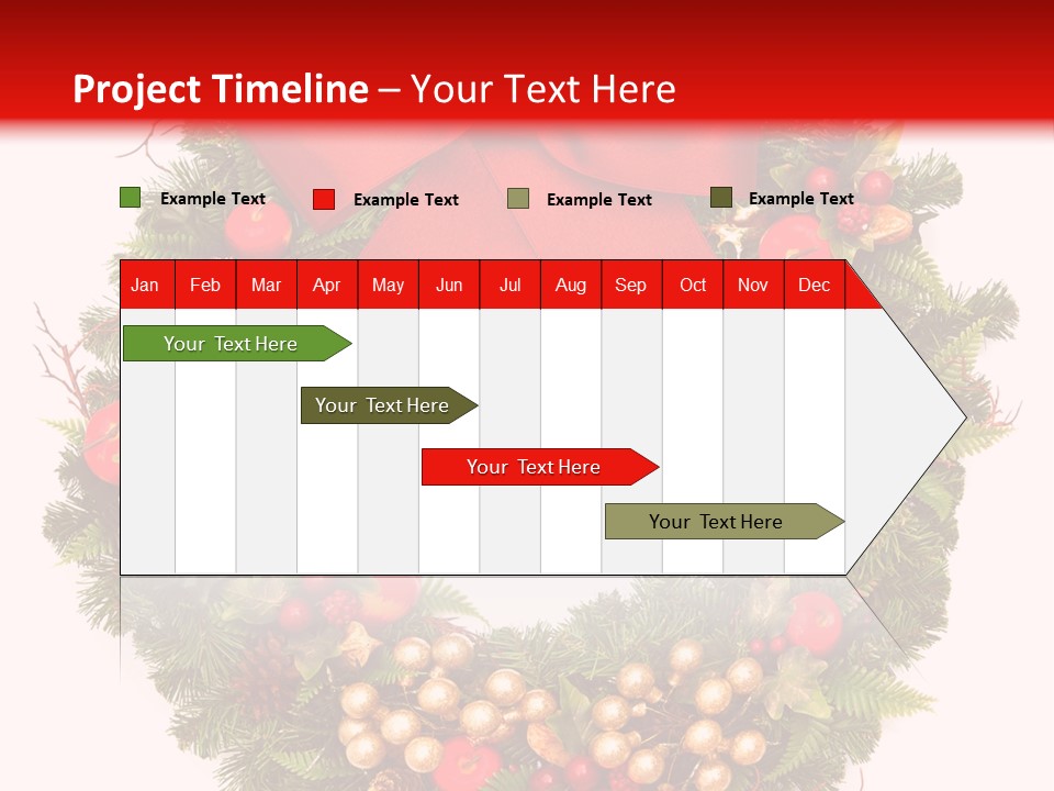 Decorated Plant Wreath PowerPoint Template