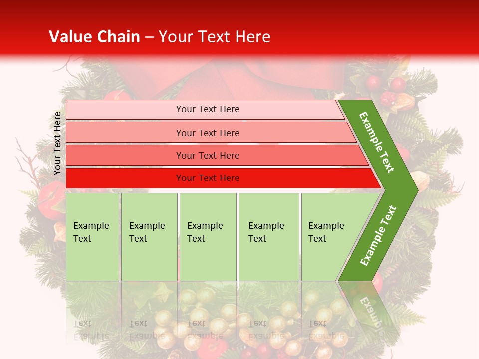 Decorated Plant Wreath PowerPoint Template