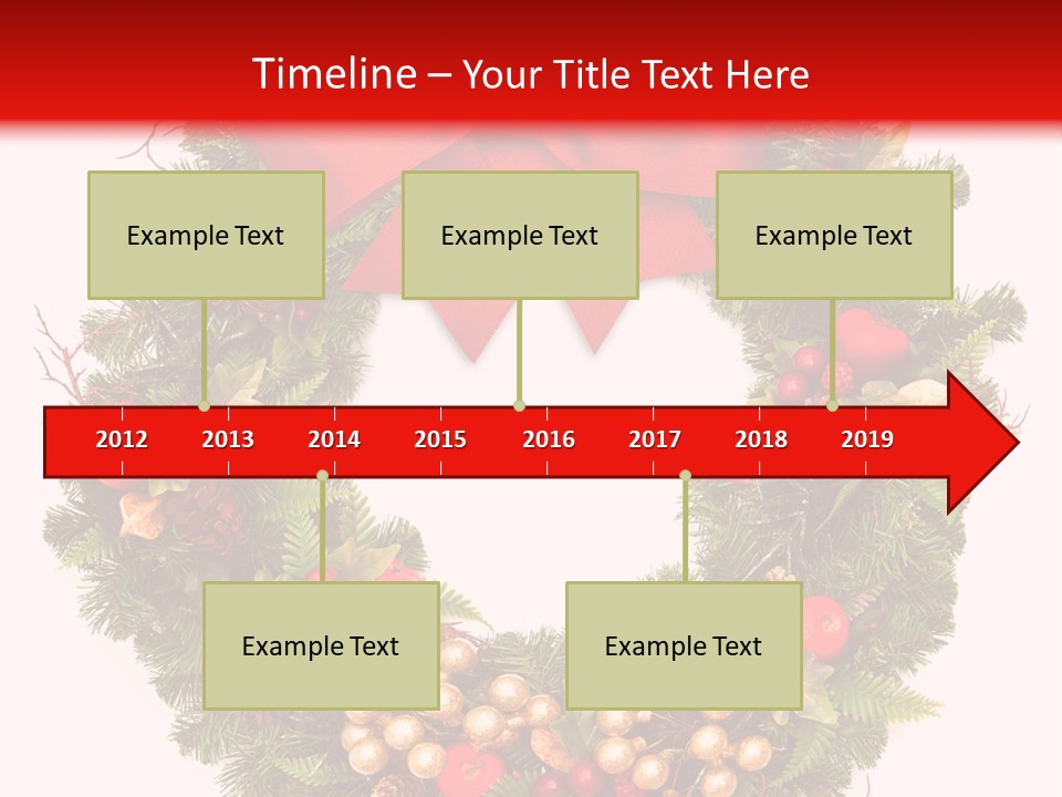 Decorated Plant Wreath PowerPoint Template