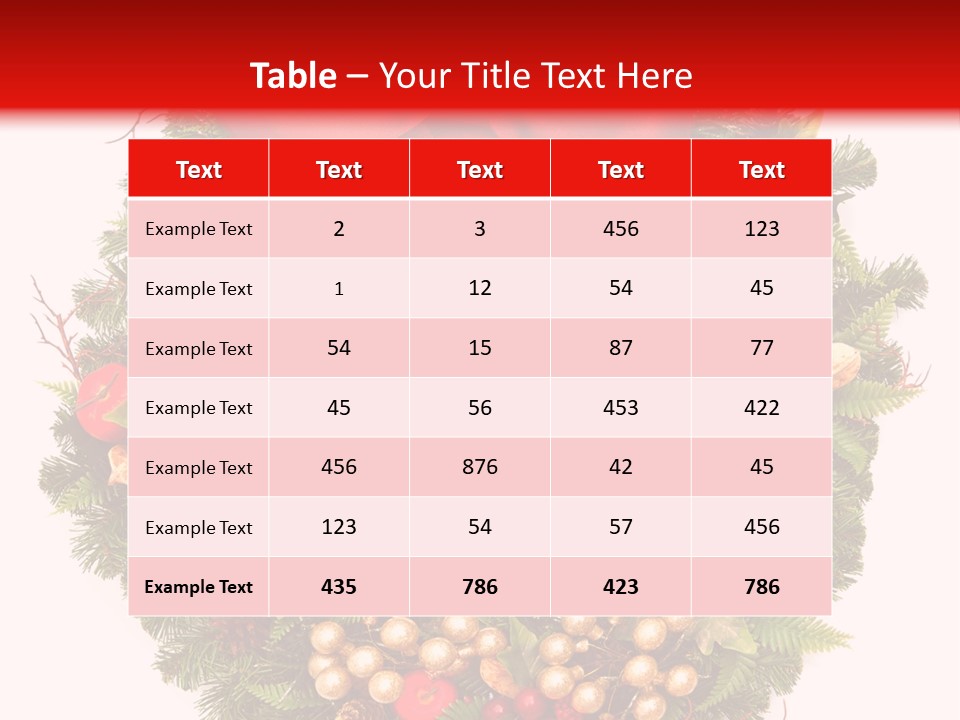 Decorated Plant Wreath PowerPoint Template