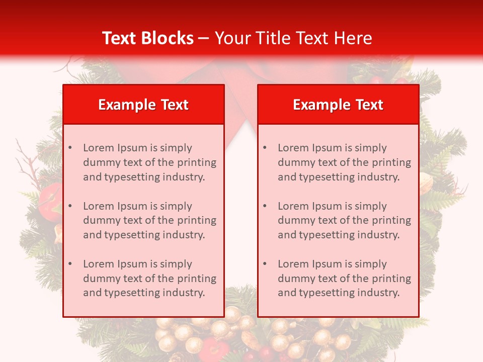 Decorated Plant Wreath PowerPoint Template