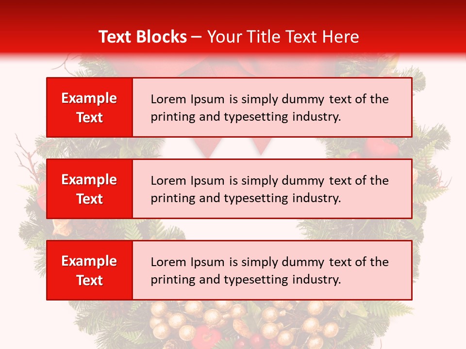 Decorated Plant Wreath PowerPoint Template