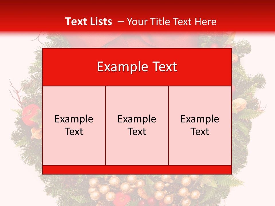 Decorated Plant Wreath PowerPoint Template