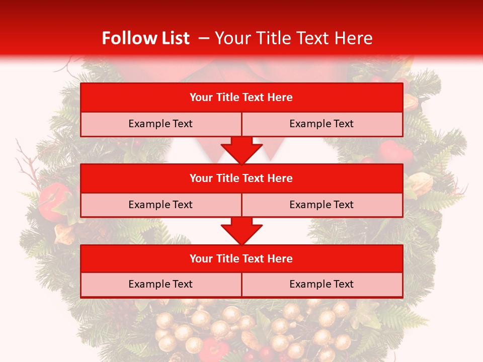 Decorated Plant Wreath PowerPoint Template