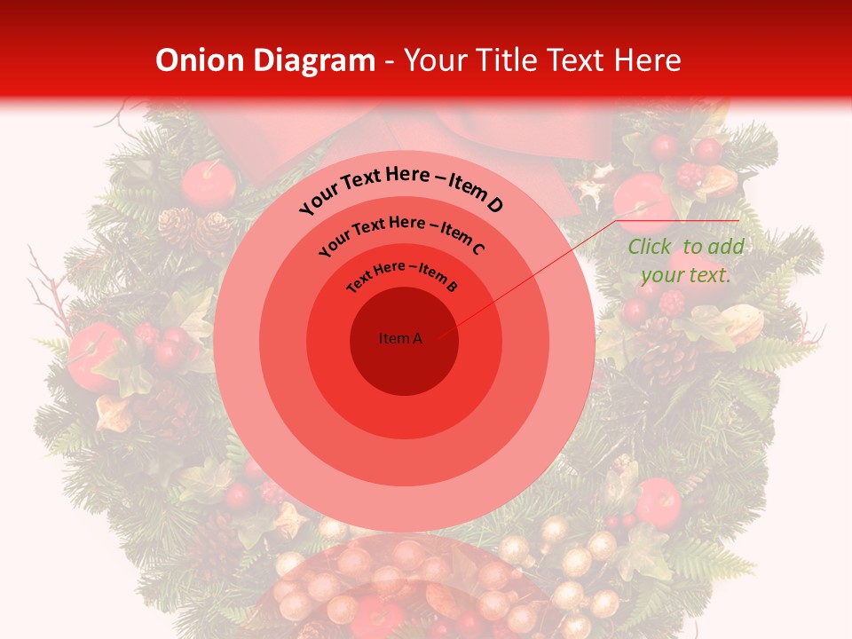 Decorated Plant Wreath PowerPoint Template