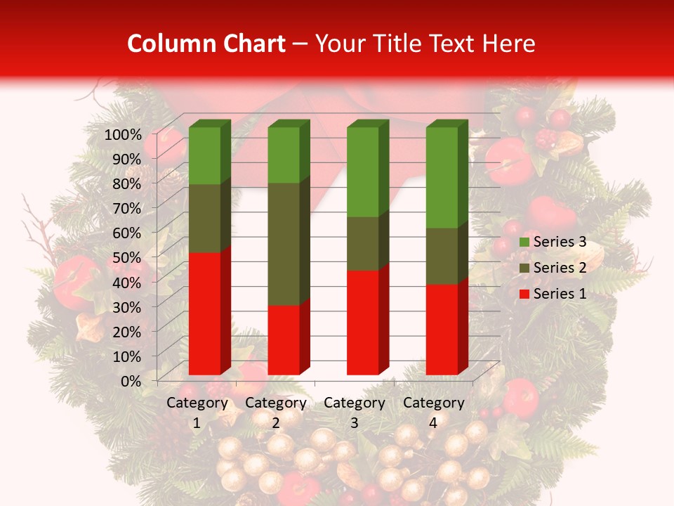 Decorated Plant Wreath PowerPoint Template