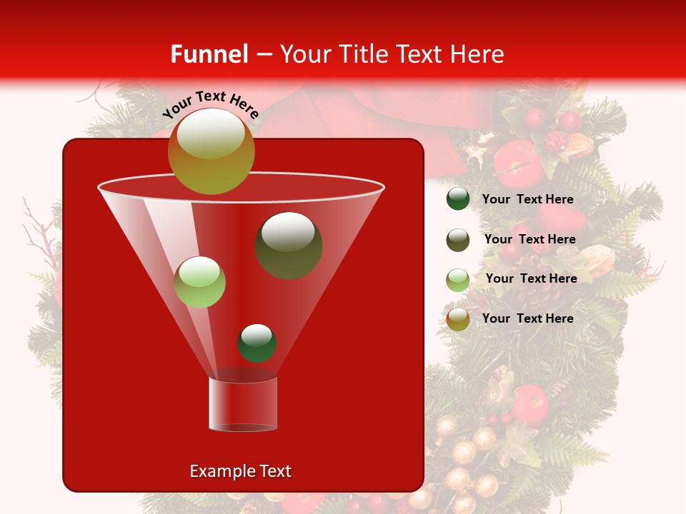 Decorated Plant Wreath PowerPoint Template