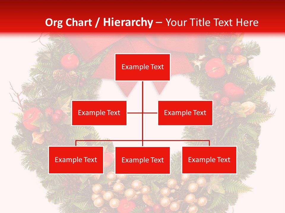 Decorated Plant Wreath PowerPoint Template
