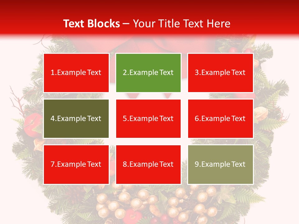 Decorated Plant Wreath PowerPoint Template