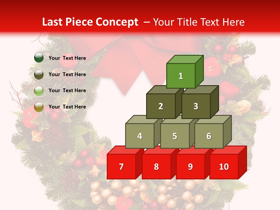 Decorated Plant Wreath PowerPoint Template