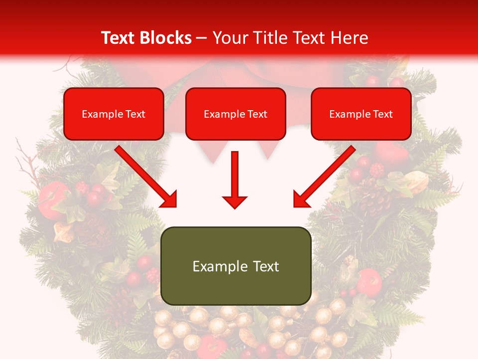 Decorated Plant Wreath PowerPoint Template