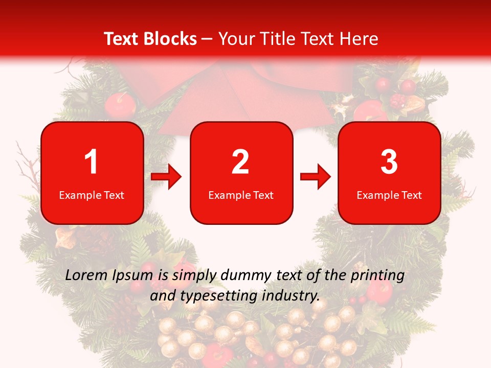 Decorated Plant Wreath PowerPoint Template
