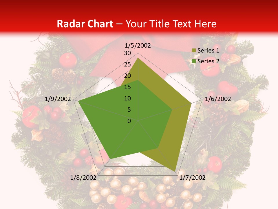 Decorated Plant Wreath PowerPoint Template