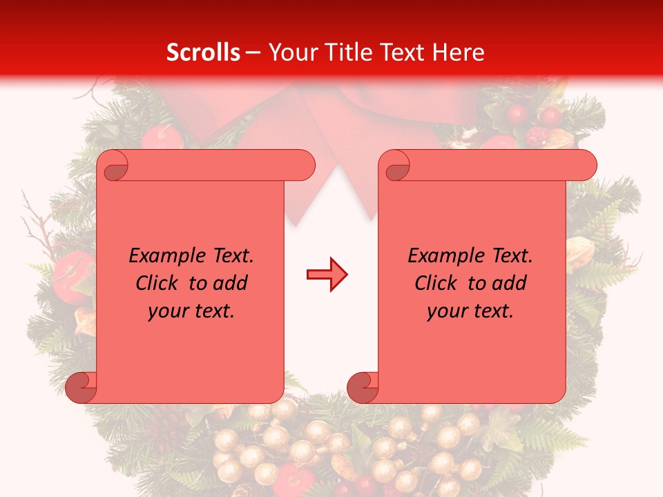 Decorated Plant Wreath PowerPoint Template