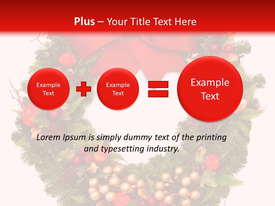 Decorated Plant Wreath PowerPoint Template